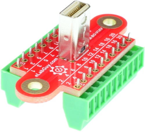 thunderbolt mini Displayport Male connector vertical Breakout Board